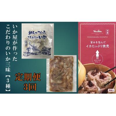 ふるさと納税 境港市 <定期便3回> いか屋が作ったこだわりのいか三昧(3種)