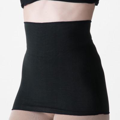 ふるさと納税 泉大津市 天然の美容繊維　シルク95%スムース腹巻き　フリーサイズ　ブラック　H-H2500