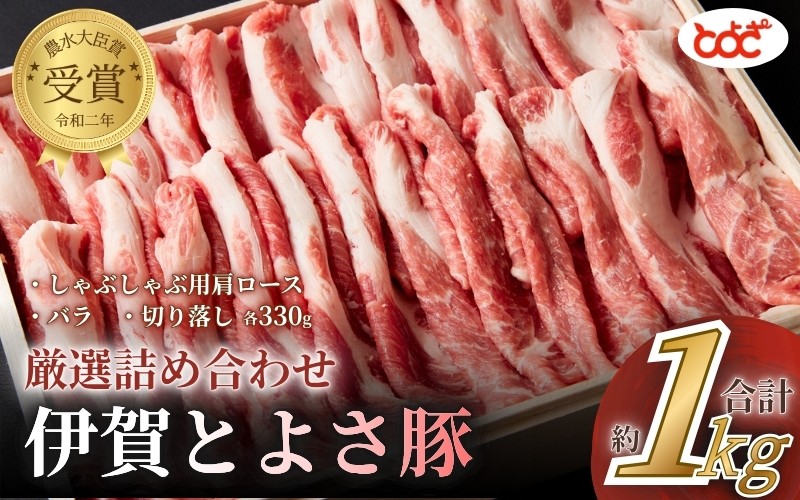 
                  農水大臣賞受賞　伊賀とよさ豚　厳選詰め合せ1Kg　/ステーキ ゃぶしゃぶ とんかつ 角煮 焼肉 肩ロース バラ 切り落し 生姜焼き ロース ブランド 国産豚 農林水産大臣賞 受賞 栄養豊富 人気 おすすめ 送料無料【tysk0001】
                