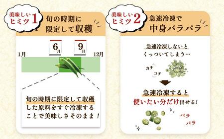 【定期便】鹿児島県産　冷凍スライスオクラ　（150g×6パック）×6回