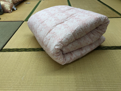 もめん綿入り（コットン100％）　肌掛け布団　二重ガーゼタイプ（ローズピンク）【CW105W1】