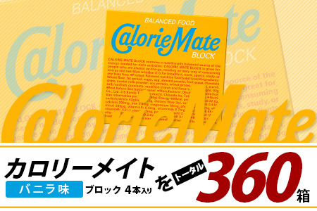 【6回定期便】≪バニラ味≫ カロリーメイトブロック 4本入り 計60箱 ×6回 合計360箱【徳島 那賀 大塚製薬 カロリーメイト バニラ ビタミン ミネラル たんぱく質 脂質 糖質 5大栄養素 バラ