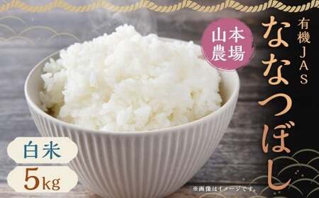 【令和7年産】蘭越産 有機JASななつぼし 5kg×1袋 米 こめ お米 おこめ 白米 精米 ご飯 ごはん ななつぼし 蘭越産 北海道産