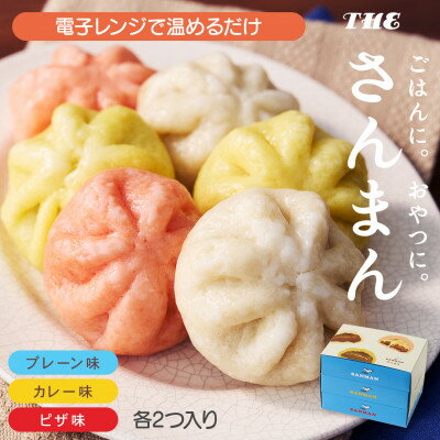 【ふるさと納税】岩手 大船渡 さんまの中華まん「さんまん」3箱 バラエティセット (1箱 2つ入り 計6個 )【配送不可地域：離島】【1617320】