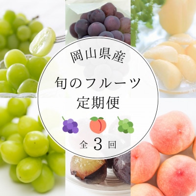 【発送月固定定期便】岡山県産旬のフルーツ定期便全3回【配送不可地域：離島・北海道・沖縄】【4067124】