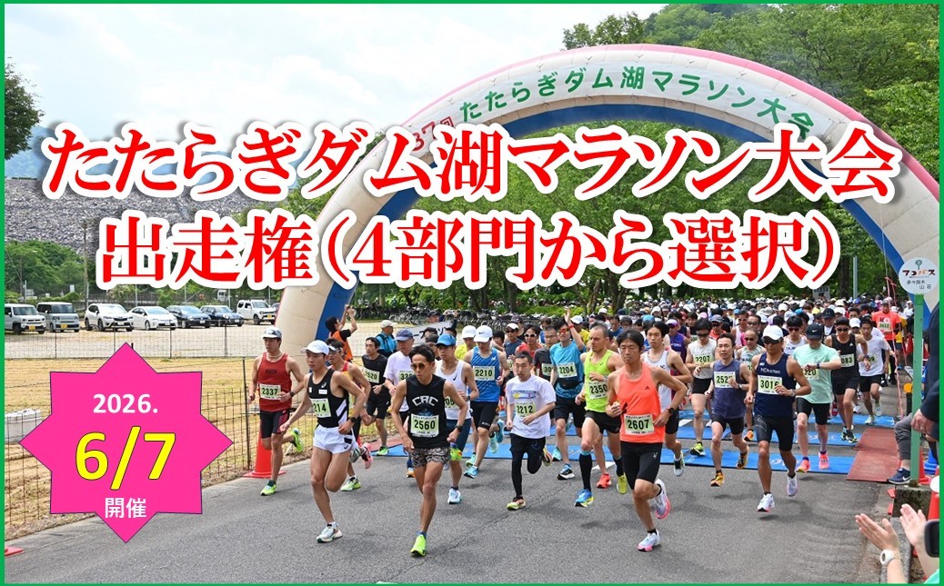 
                  第39回 たたらぎダム湖マラソン大会 出走権 1名様分 【４部門から選択／ジョギング2km／5km／10km／ハーフマラソン】 兵庫県 朝来市 たたらぎ ダム湖 マラソン ハーフマラソン ジョギング たたらぎダム湖マラソン大会実行委員会 天空の城 竹田城跡 神子畑選鉱場跡
                