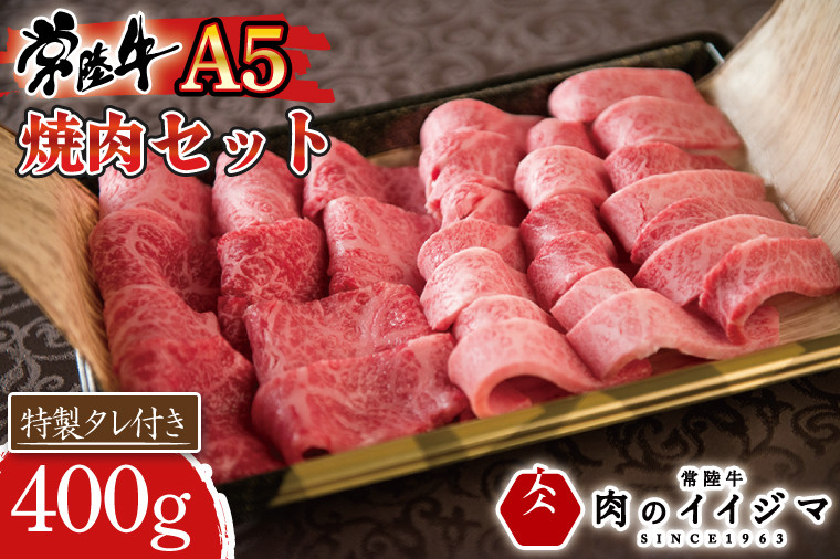 
お中元 焼き肉 ふるさと納税 カルビ 和牛 黒毛和牛 セット 焼肉 A5 焼肉セット ギフト お返し お祝い 出産祝い 誕生日プレゼント 常陸牛A5焼肉セット 400g　ご自宅用 ギフト対応 【肉のイイジマ】（DU-76）
