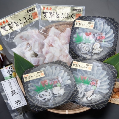 【毎月定期便】1日25セット限定!天草とらふぐてっさ・てっちり贅沢セット3～4人前(宇城市)全2回【配送不可地域：離島】【4056910】