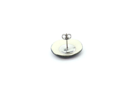 【美濃焼】白むらタイルピアス(直径20mm)【1380434】