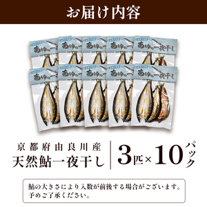 天然鮎 一夜干し 10パック（30匹） あゆ 鮎 一夜干し
