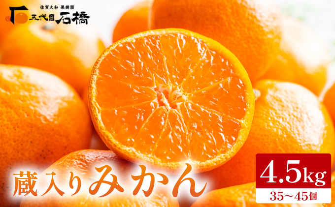 蔵入りみかん4.5kg／ふるさと納税 佐賀 みかん オレンジ フルーツ濃厚 甘い 酸味 大町 贈答 ギフト 贈り物 42ik-003