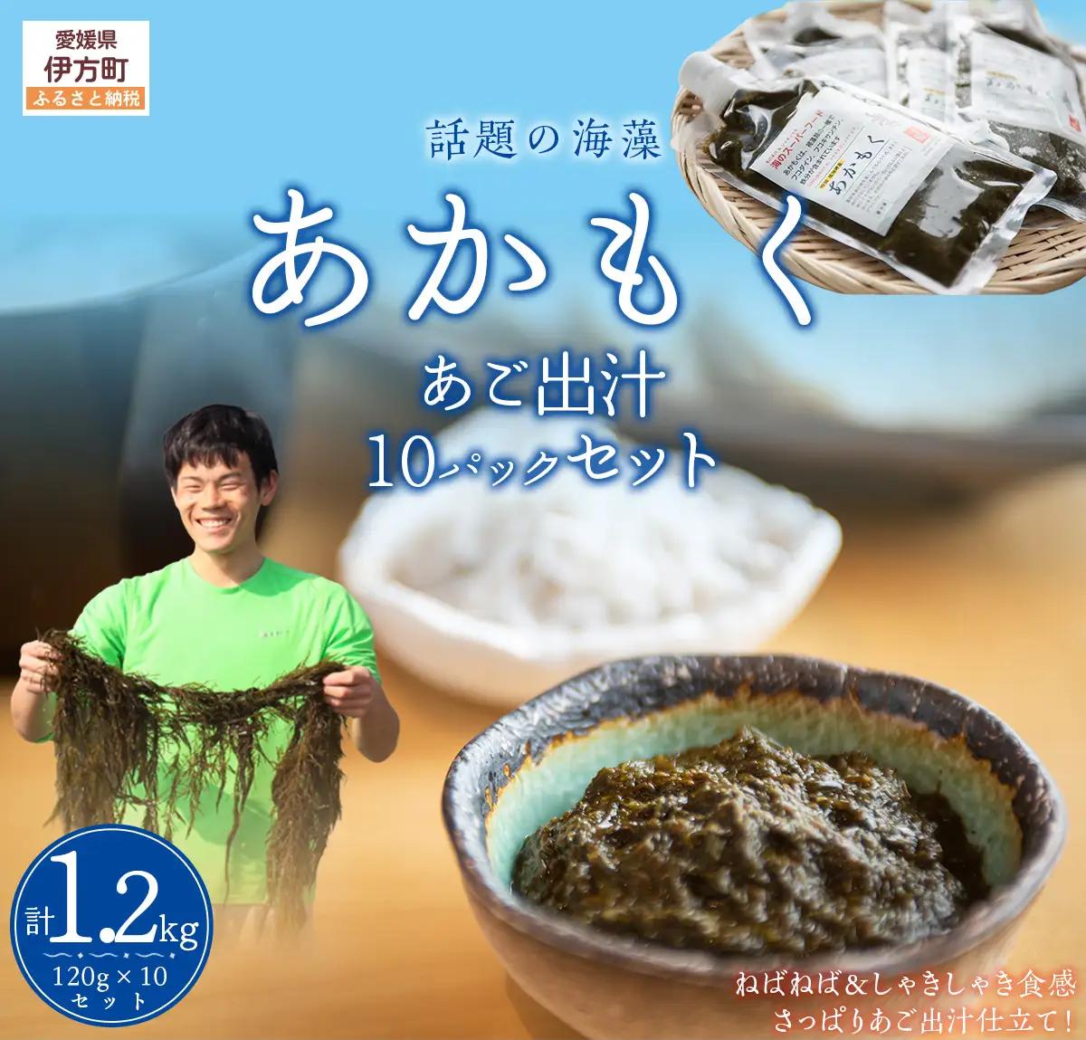 【話題の海藻】あかもく（あご出汁）120g×10パックセット IKTB034 