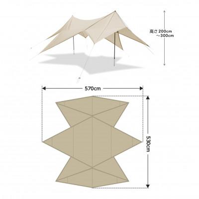 ふるさと納税 鎌倉市 【鎌倉天幕】TARP 530DL パネル&メッシュ脱着 タープ (ポール無しセット) KTM530 |  | 02
