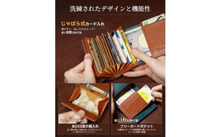 メンズ二つ折り財布 柑子色　【11100-1991】