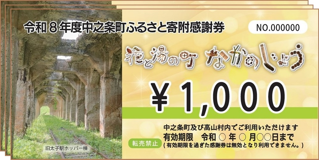 中之条町ふるさと寄附感謝券　３，０００円分