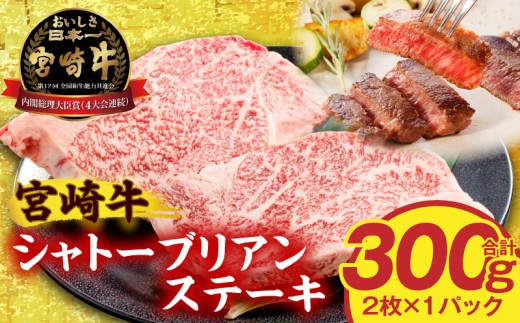 宮崎牛シャトーブリアンステーキ2枚 合計300g_M389-005