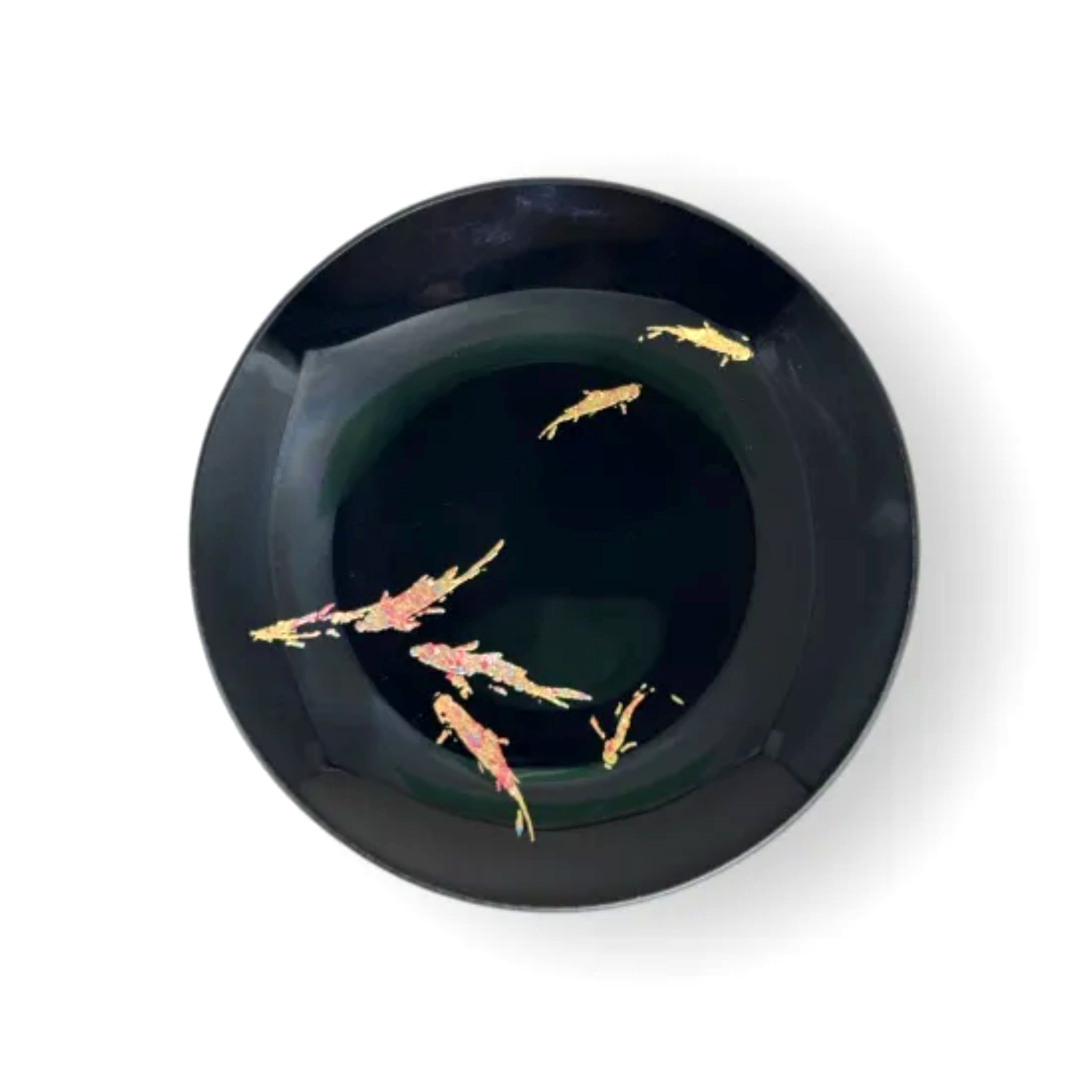 丸小皿 鯉 漆黒 ［NF267］ 303446_CU90099VC04