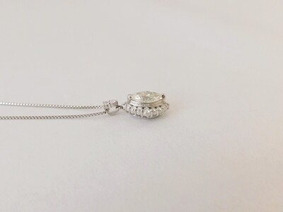 Pt900　ベリーライトイエローダイヤ（1.019ct）ペンダント　M15　K06077-H