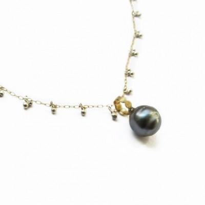 ふるさと納税 座間味村 kerama pearl × marumaru charm top / K18 T-13 |  | 02