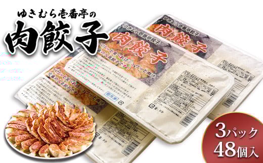 
            ゆきむら壱番亭の肉餃子3パック(48個入り)　※離島への配送不可
          
