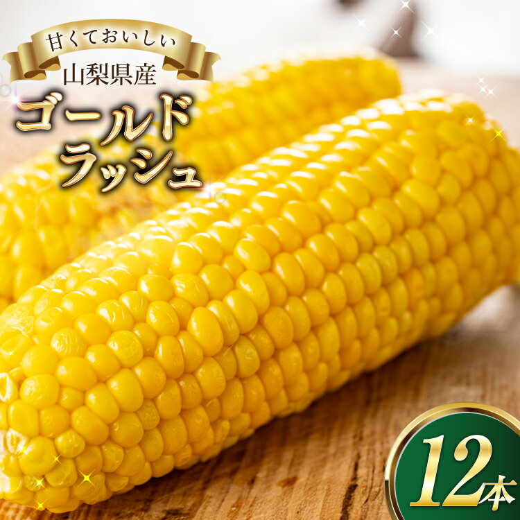 【ふるさと納税】とうもろこしゴールドラッシュ　12本入り [さとう農園 山梨県 中央市 21471039] トウモロコシ スイートコーン 甘い コーン 野菜
