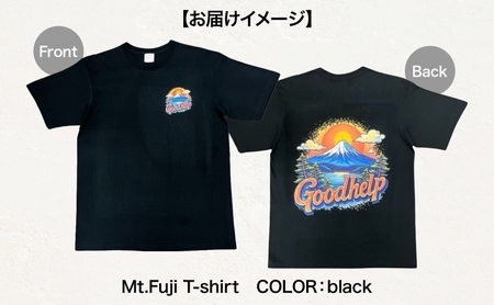 GOODHELP Mt.Fuji T-shirt black  Tシャツ 半袖 洋服 ファッション ストリート ストリート感 ユニセックス スリーブTシャツ ティーシャツ ストリートカルチャー ブラッ