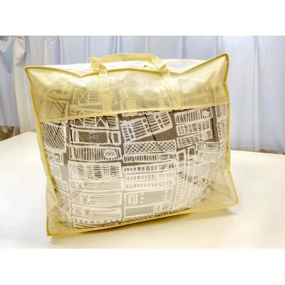 ふるさと納税 北杜市 リサイクル羽毛掛布団　リサイクル羽毛ダウン90%使用　羽毛量1.6kg　ダブルサイズ　柄グレー系色 |  | 03