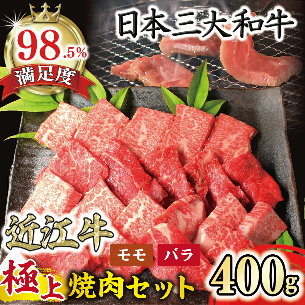 【ふるさと納税】極上近江牛焼肉セット 400g 焼肉用 モモ（200g） バラ（200g） A4 A5 国産 牛肉 近江牛 びわこフード 冷凍