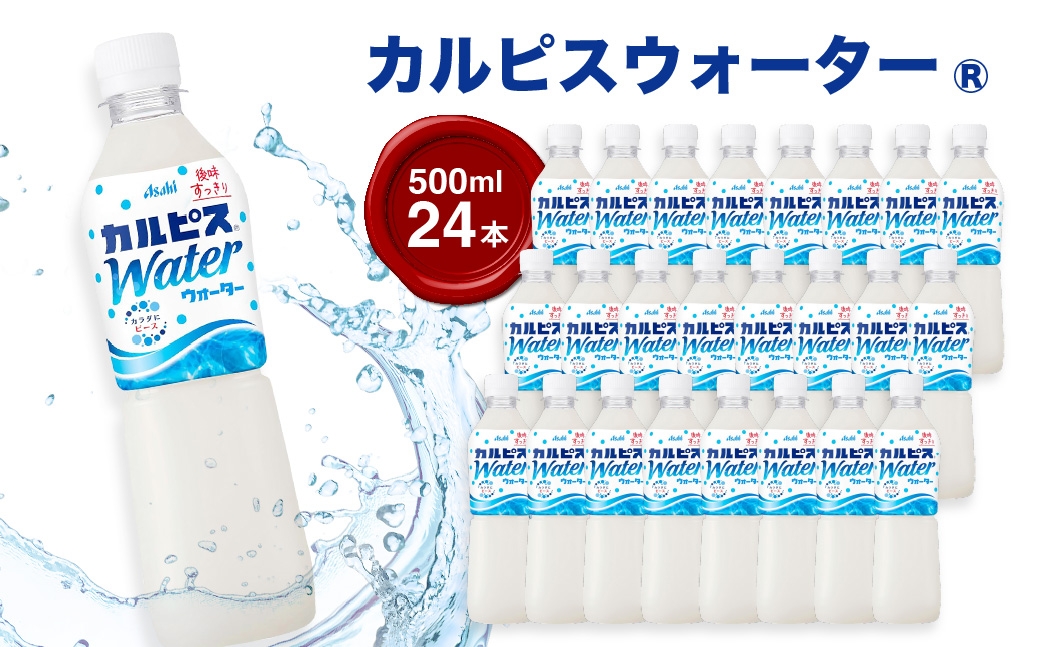 
                  『カルピスウォーター』PET500ml 24本 ｜ ドリンク ペットボトル ケース買い 飲み物 飲料 清涼飲料 ソフトドリンク 飲料セット ドリンクセット 家庭用 飲み物のストック 買い置き まとめ買い ケースで届く おうち時間 水分補給 群馬県 館林市
                