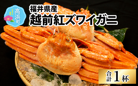 【先行予約】【数量・期間限定】福井県産 越前 紅ズワイガニ ×1杯【急速冷凍】（プロトン凍結）【10月中旬以降順次発送】