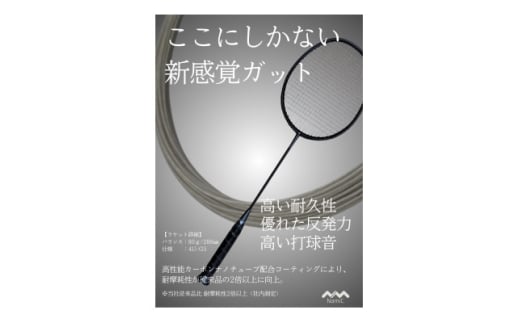 カーボンナノチューブガットモデル・バドミントンセット(ガット張上・ケース付)25lbs×コスキン坊や【1697293】