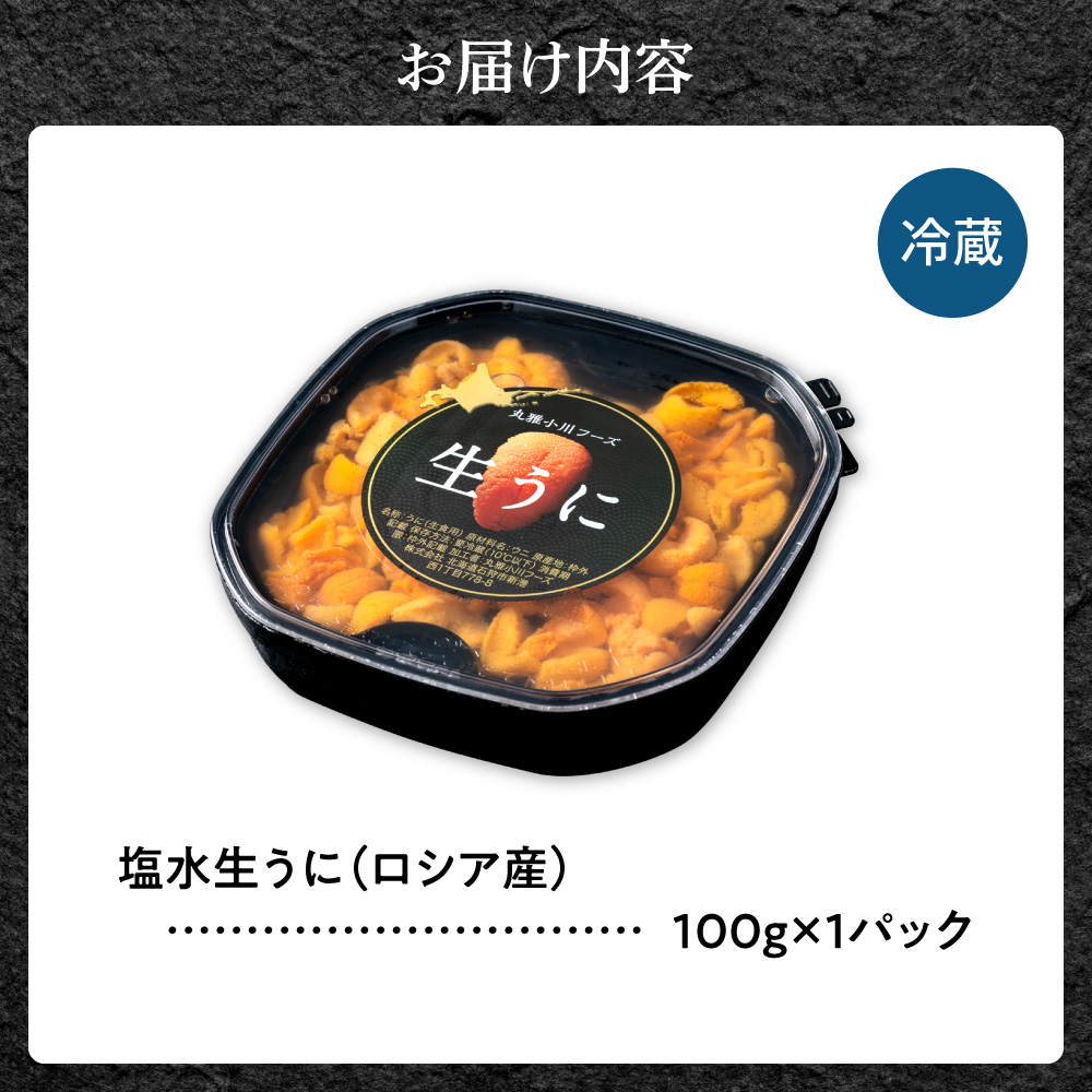 【目利きの達人セレクト】塩水 生うに 100g（ロシア産）｜ ウニ 雲丹 無添加 魚介 海鮮 北海道 石狩市