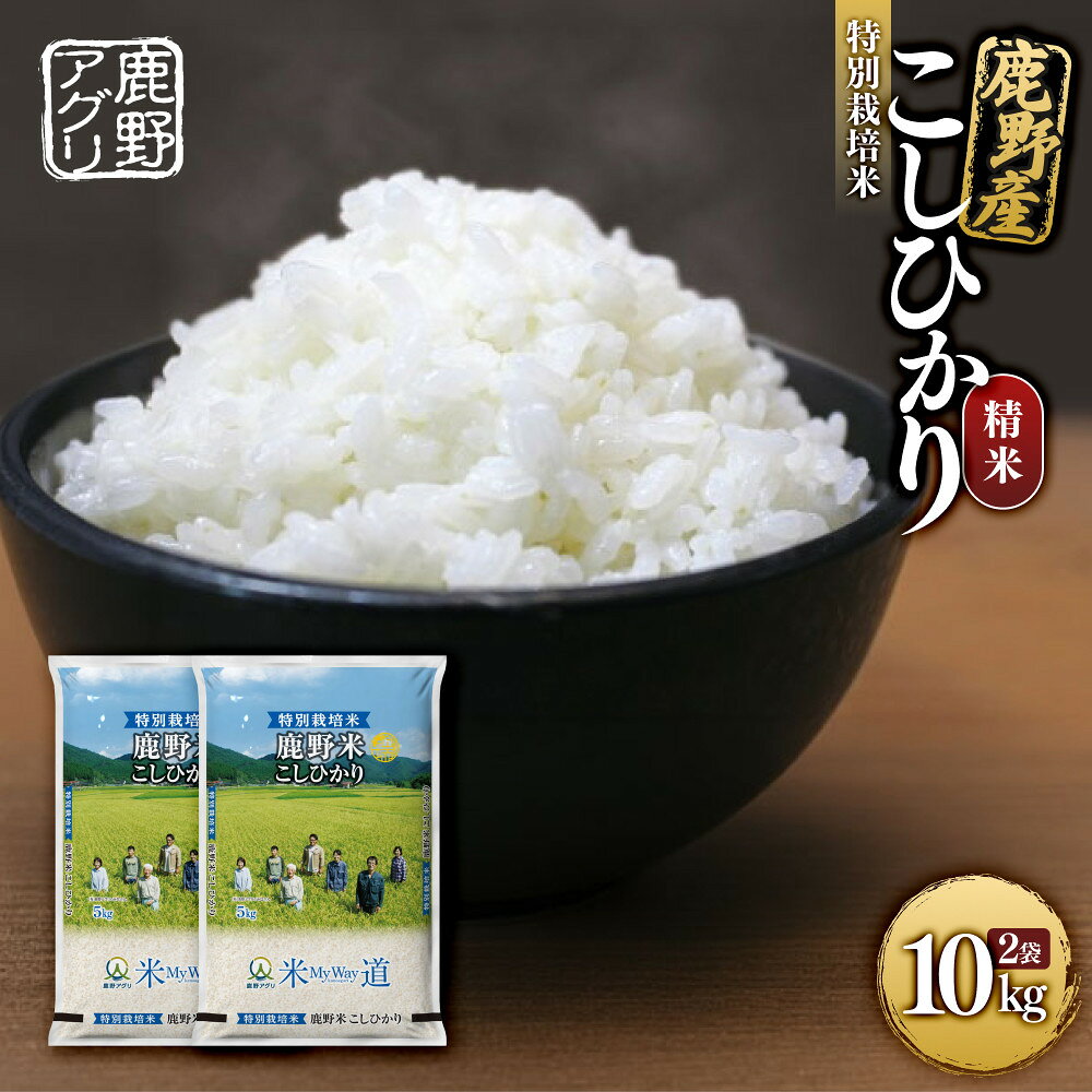 【ふるさと納税】特別栽培米鹿野産こしひかり精米10kg（5kgx2袋)＊北海道・沖縄・離島への配送不可＊ | 山口県 周南市 山口 周南 支援 返礼品 返礼 お取り寄せグルメ 取り寄せ グルメ お取り寄せ お米 おこめ こめ コメ 米 こしひかり コシヒカリ 精米 10キロ 特別栽培米