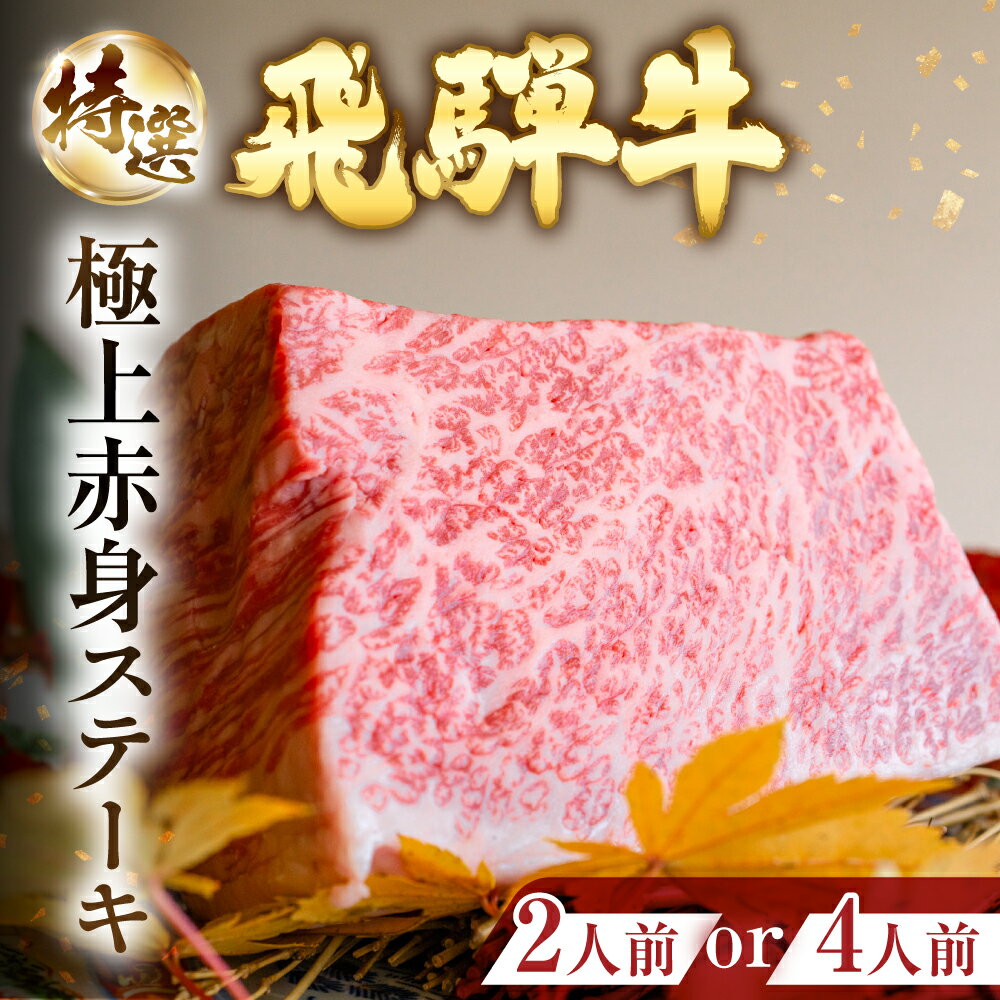 【ふるさと納税】特選飛騨牛　極上赤身ステーキ 120g×2人前（お試しサイズ）120g×4人前（がっつりサイズ）ランプ イチボ もも肉 牛肉 ステーキ / 食品 精肉 肉加工品 牛肉 ブランド 人気 おすすめ 岐阜県産 黒毛和牛 国産牛肉 国産 やわらか ジューシー 15000円