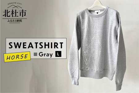 HORSE SWEATSHIRT【Lサイズ／GRAY】