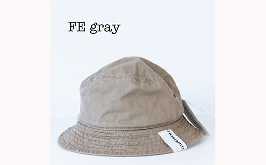 野の色を着る。温泉水・農業廃棄物で染色したバケットハット　FE gray【CC023】《90日以内に出荷予定(土日祝除く)》