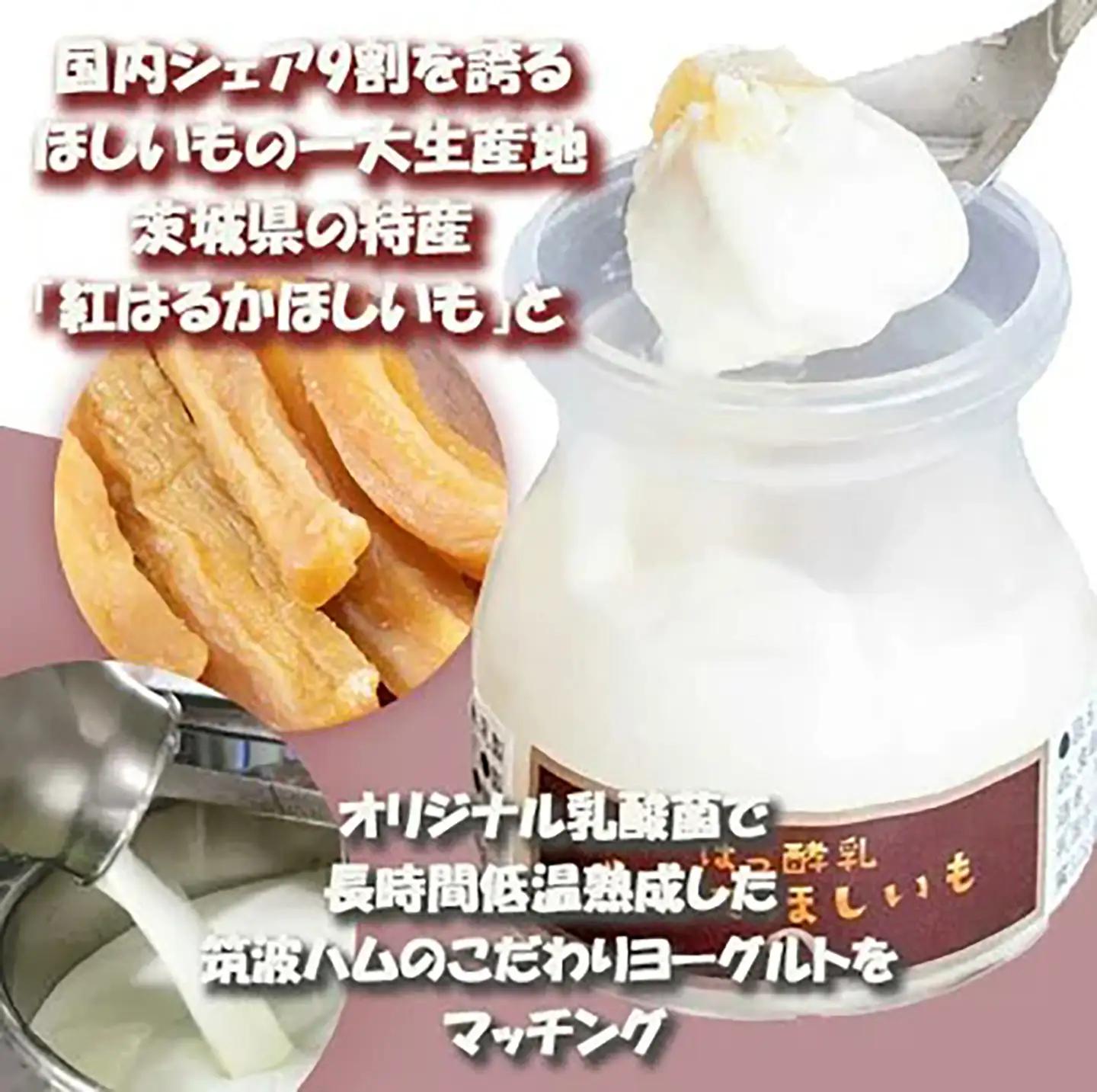 ヨーグルト 筑波ハム まるでほしいも 3個 ヨーグルト
