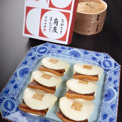 ふるさと納税 佐々町 【毎月定期便】【岩崎本舗】長崎角煮まんじゅう6個 箱入り(佐々町)全6回 |  | 01