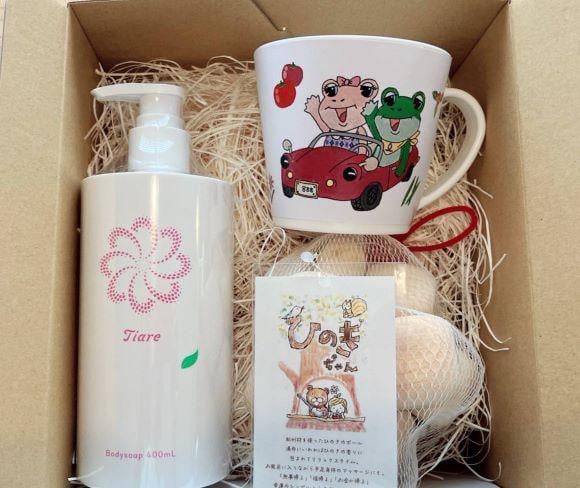 
バスタイム　いやし＆リラックスセット｜バスグッズ ボディソープ 乾燥肌 ひのき 紀州材 マッサージ
