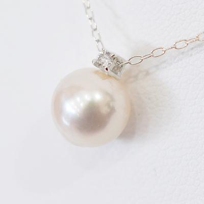 ふるさと納税 天草市 真珠 ネックレス 8-8.5mm ホワイトピンク 4月 ダイヤモンド K18WG_S101-512 |  | 01