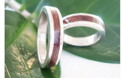【グレイン】屋久杉リング －添（Sou）－ホワイトゴールド - メンズ レディース 男性 女性 アクセサリー 贈り物 ギフト おしゃれ お揃い 指輪 木製品 一点物 人気 おすすめ 沖縄県 八重瀬町