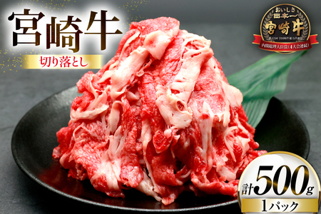 牛肉 宮崎牛 切り落とし 500g 1p [ローカルブランディング 宮崎県 日向市 452061409]