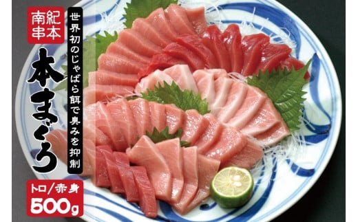 まぐろ 本マグロ トロ＆赤身セット 500g（養殖）【1ヶ月以内に発送】 濃厚な赤身と高級部位トロの鮪好きにはたまらないセット / マグロ 鮪 中トロ 赤身 大トロ 本マグロ 刺身 さしみ 柵 魚 和歌山県 串本町【nks110D】