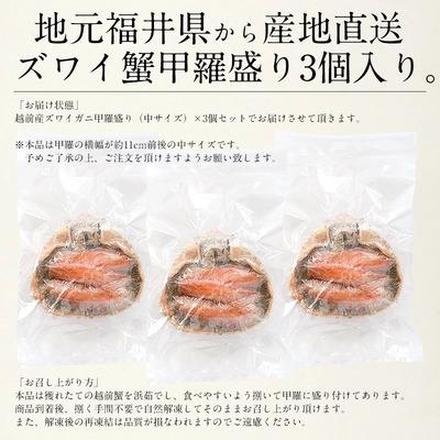 ふるさと納税 敦賀市 まるごと使用!ズワイ蟹甲羅盛り × 3個 セット【しおそう かに 蟹】 |  | 03