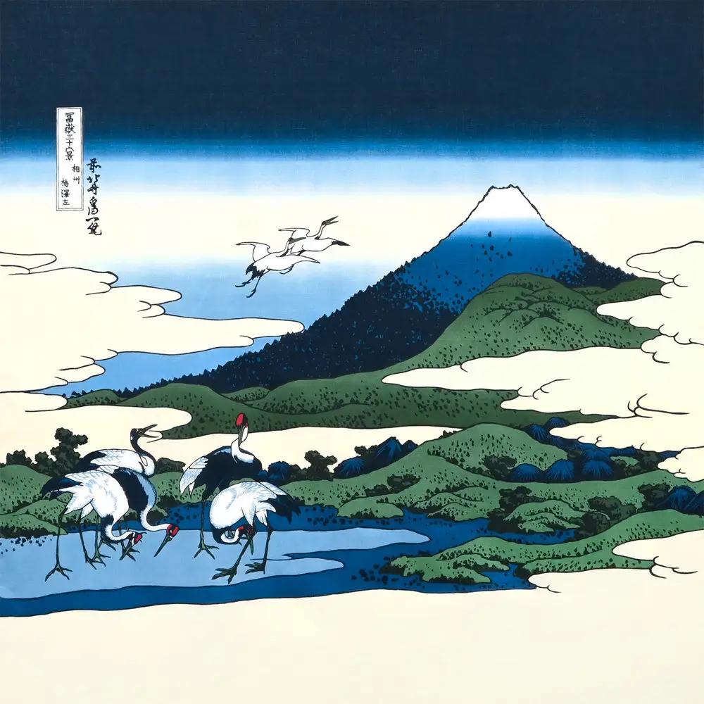 【三陽商事】浮世絵ふろしき 相州梅澤左｜京都 風呂敷 葛飾北斎 富嶽三十六景 エコバッグ