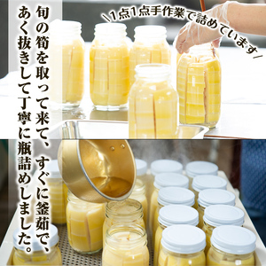 a530 《先行予約受付中！2026年6月以降順次発送予定》数量限定！黄金北山筍(小)250g×6本合計約1.5kg【北山校区コミュニティ協議会】国産 鹿児島県産 たけのこ タケノコ 水煮 野菜 瓶 