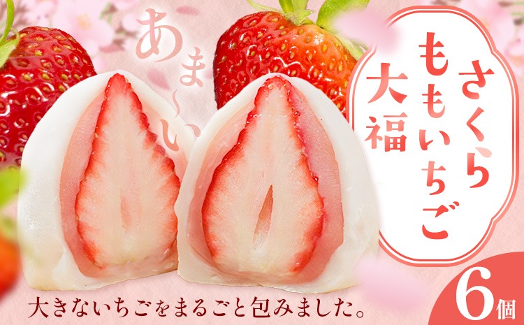 【CF】大福 和菓子 さくらももいちご大福 苺大福 いちご大福 6個 福屋 盛壽の郷《12月下旬-2月末頃出荷》徳島県 佐那河内村 送料無料 菓子 苺 デザート お取り寄せスイーツ さくらももいちご【配送不可地域あり】(北海道・東北・沖縄・離島)---sanagouchi_fky_3_6k---