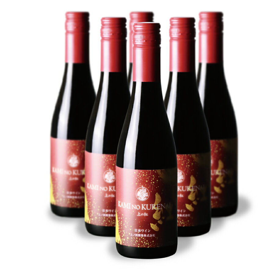 【ふるさと納税】北海道 上ノ国ワイナリー「上の紅」375ml×6本　やや辛口　北海道ワイン　WINE　赤ワイン　家飲み　お祝い　おうちディナー　お酒　パーティー　高級