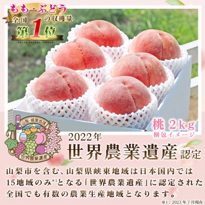 2027年発送 先行受付【訳あり】山梨もも2kg以上 5～8玉 熟練農家厳選の旬の桃 ご家庭用【配送不可地域：離島・沖縄県】