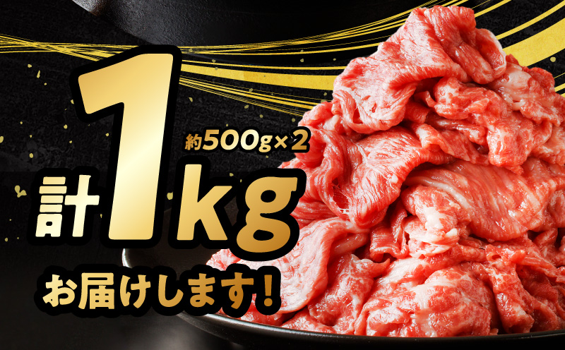 宮崎牛切り落としすき焼き用 計1kg（約500g×2） 国産 宮崎牛 切り落とし 1kg 2パック 国産牛 和牛 ブランド牛 すき焼 すき焼き すきやき しゃぶしゃぶ すきしゃぶ 切り落し 切落し 牛